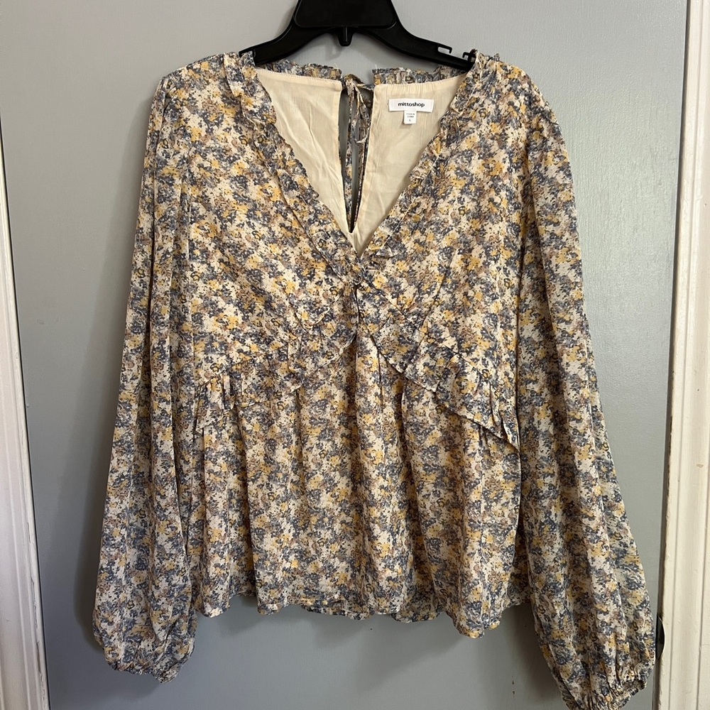 Yellow Floral Blouse